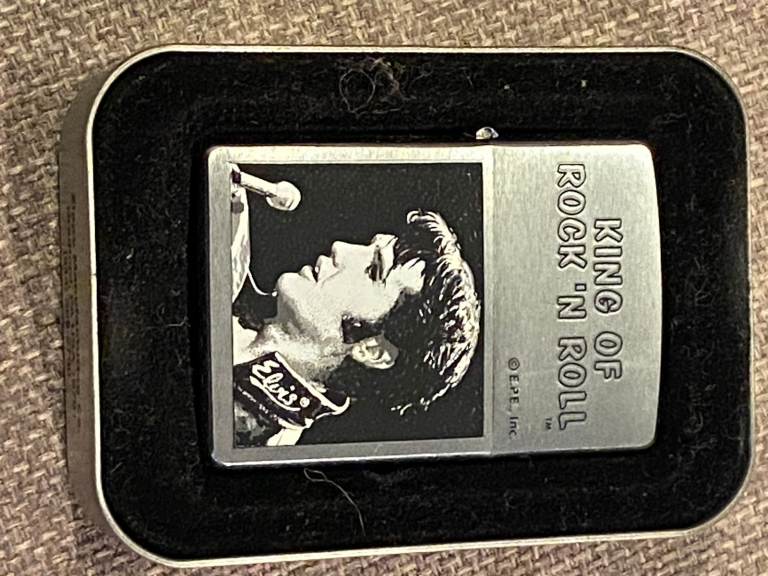 Elvis Zippo 'King of Rock n' Roll' Lighter NEVER USED BOXED