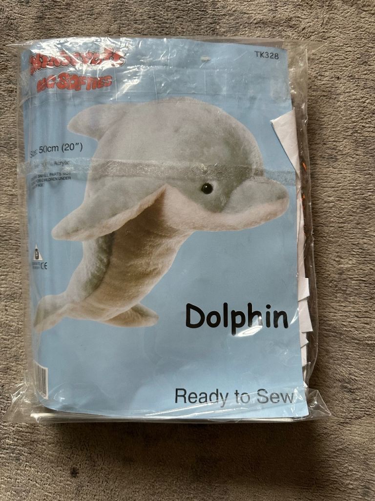 Dolphin Soft Toy Ready to Sew Kit - New, Unopened
