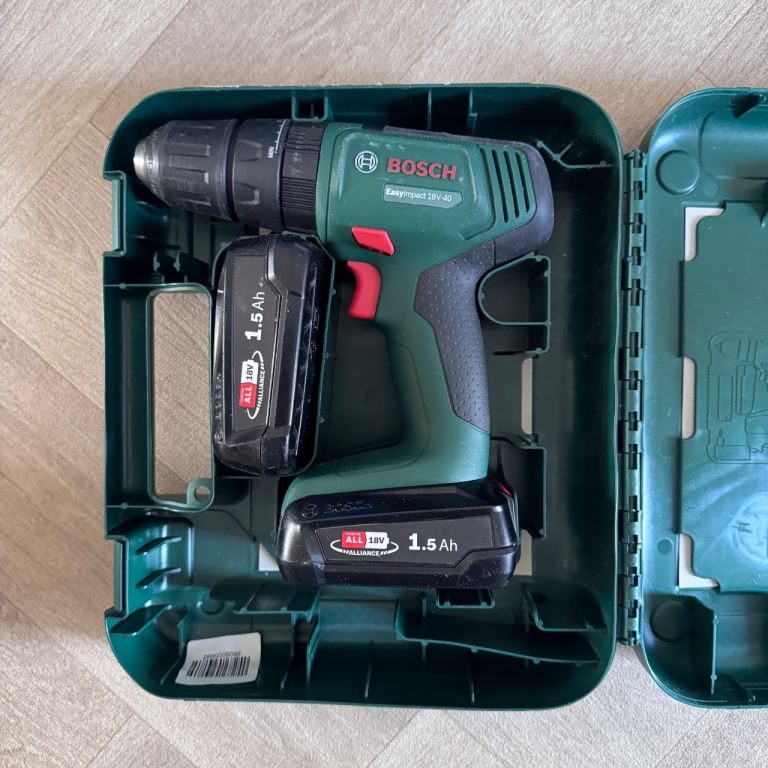 Bosch EasyImpact 18V-40 Cordless Combi Drill. With 2 Batteries