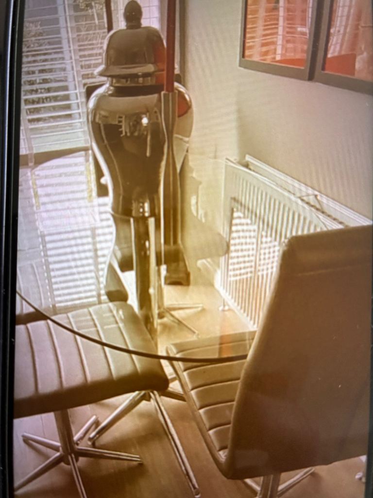 Dwell glass oval dinning table. 