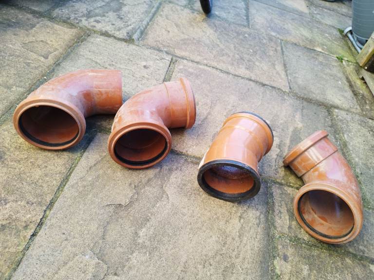 image for Unused sewage pipe bends