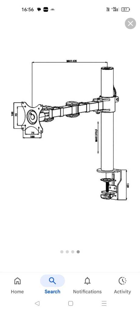 iiyama DS1001C-B1 screen mounting arm