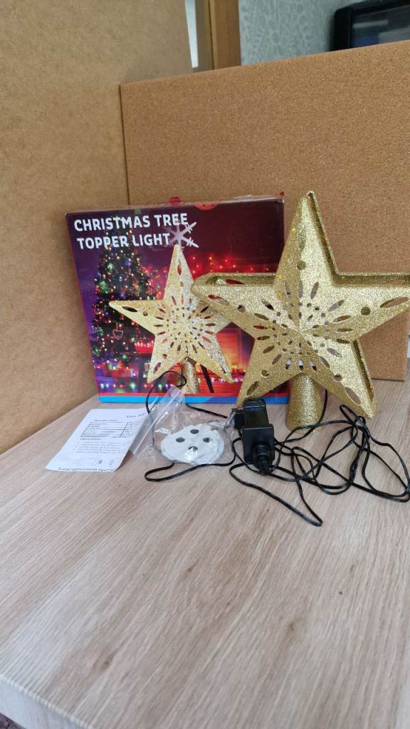 Tepemar Christmas Tree Topper Light – LED Projector Star – BNIB