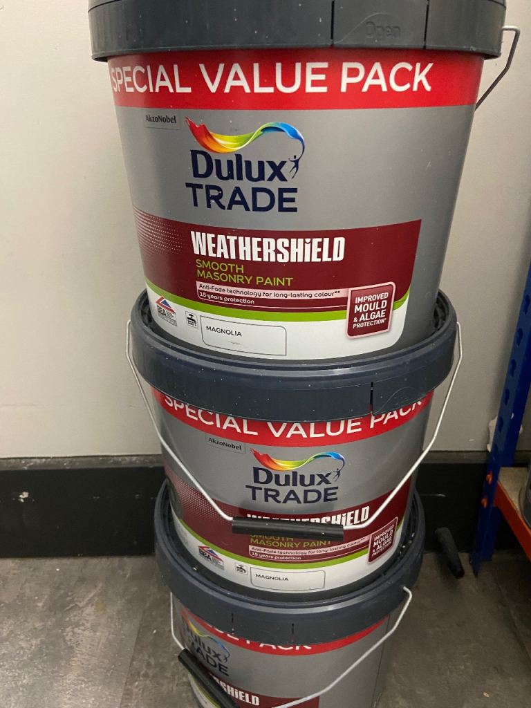 Dulux TRADE WEATHER-SHIELD MASONRY PAINT MAGNOLIA 