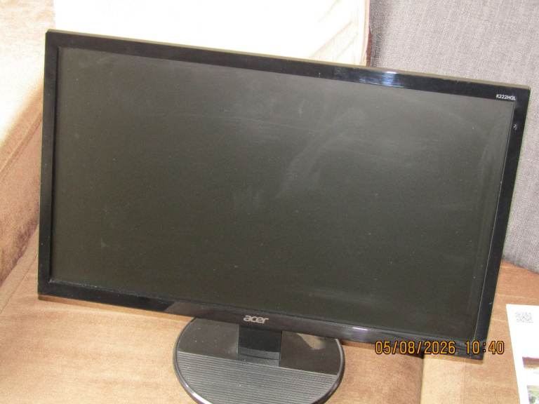 Acer Computer Monitor - Black, Good Condition