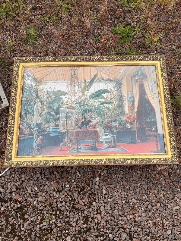 Large Framed Conservatory Print – Good Condition