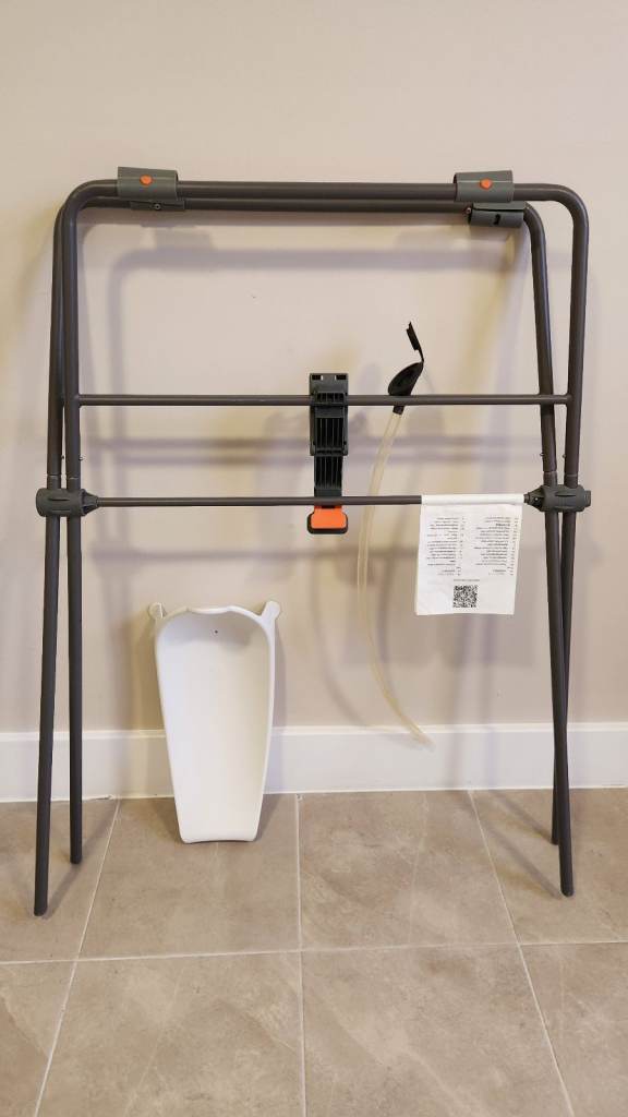 Grey Metal Baby Bath Stand – Good Condition
