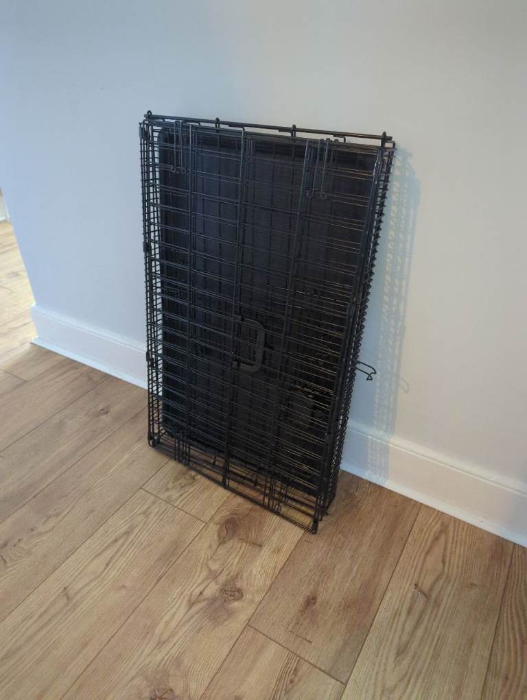 Black Metal Pet Crate for Dogs or Other Animals