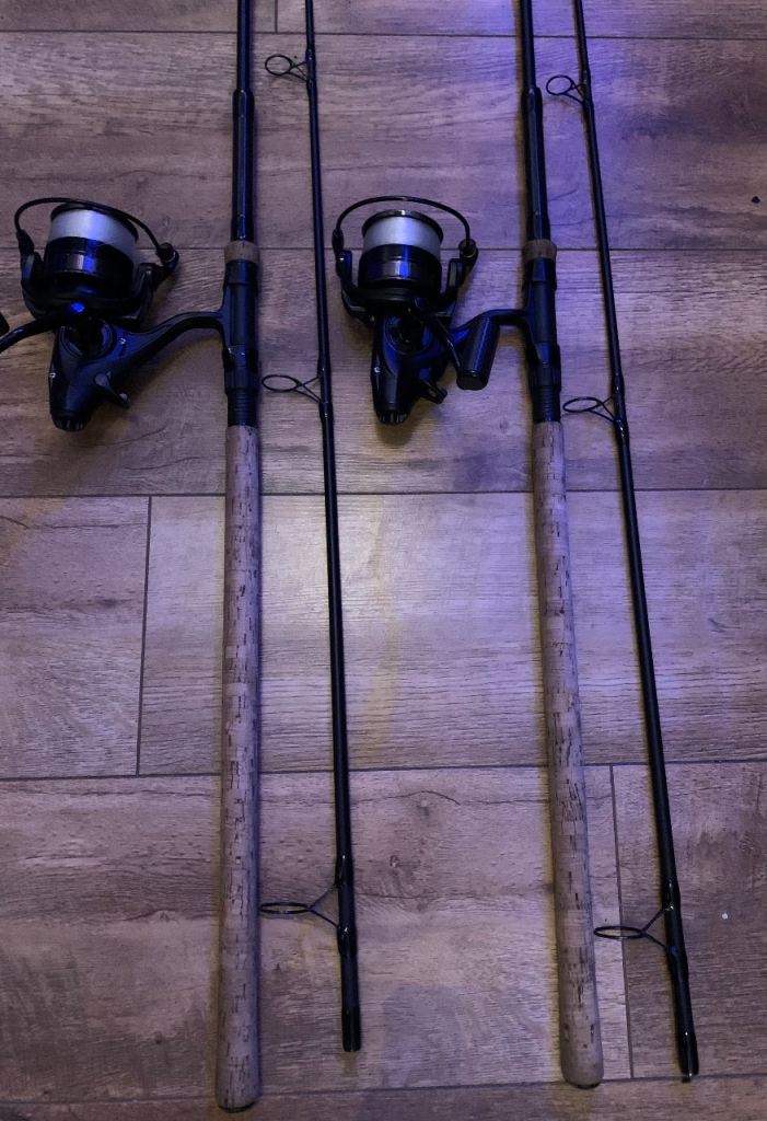 2x Sonik Xtractor 10ft 3.5lb Rods and Reels Carp Set up