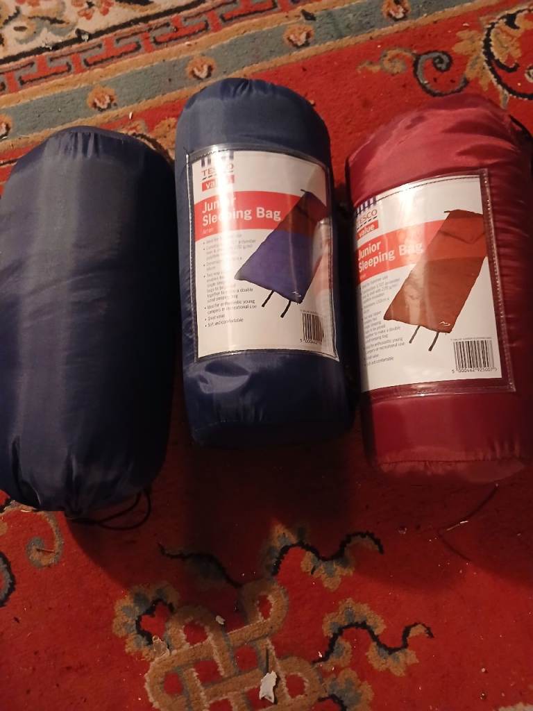 Tesco Junior Sleeping Bags – New, Three Available