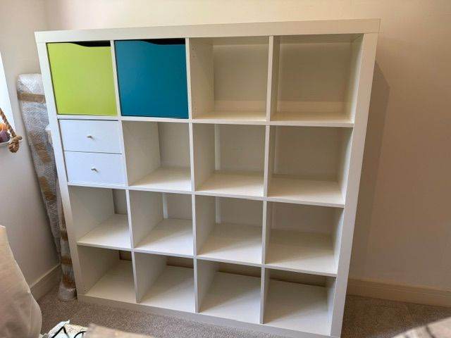 IKEA Kallax shelving unit or room divider - White 147 x 147 cm