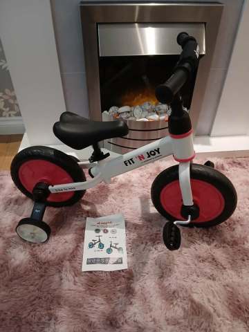 UBRAVOO Fit 'n Joy Bicicletta da Allenamento per Bambini, Bici da Equilibrio per Bambini 4 in 1 con Pedali e Ruote da Allenamento, Giocattoli da Equitazione da Trike a Bici per Ragazzi