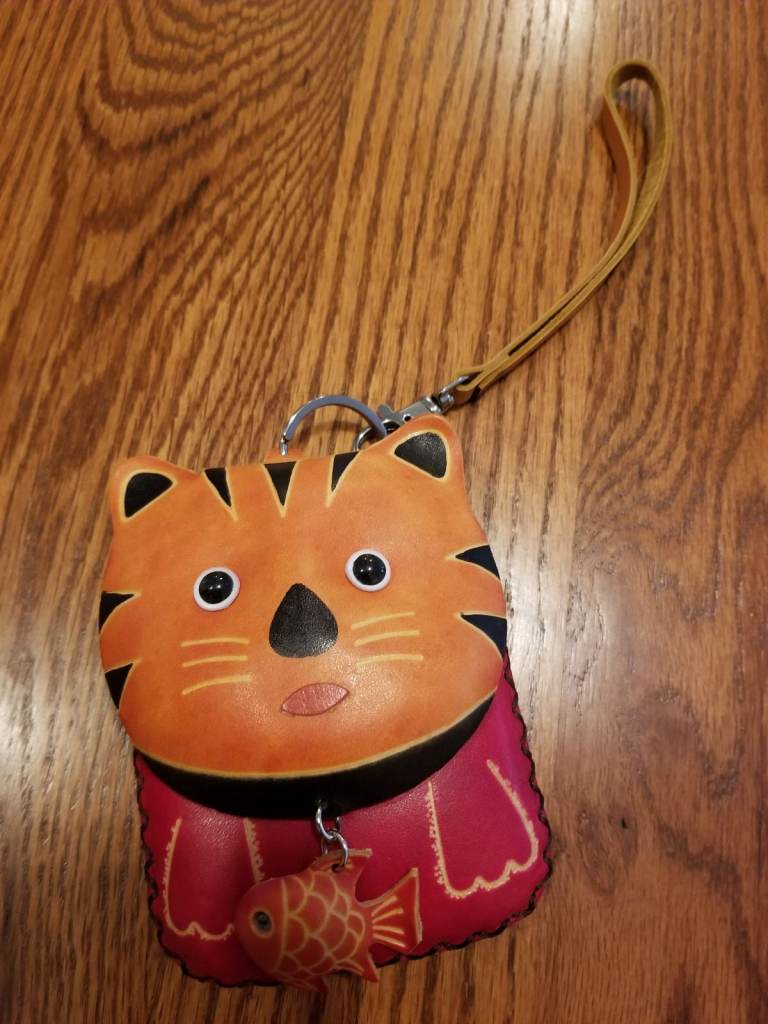 NEW Leather Purse (and other cat items)