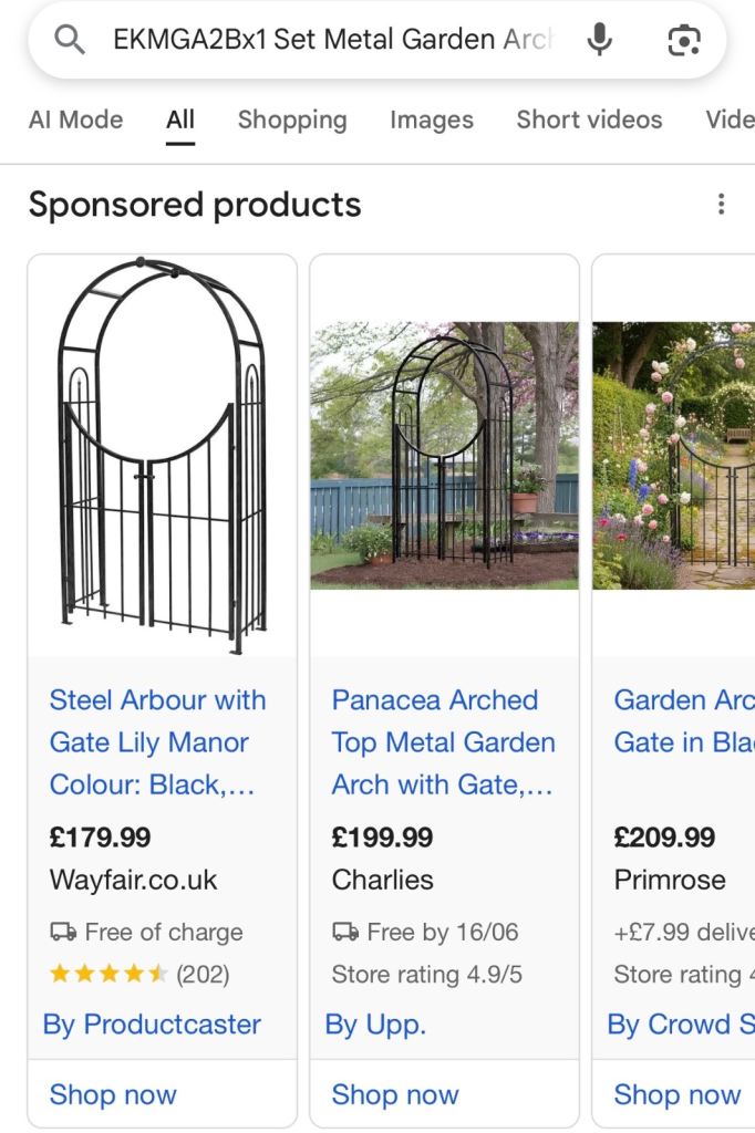 Garden arch and gate