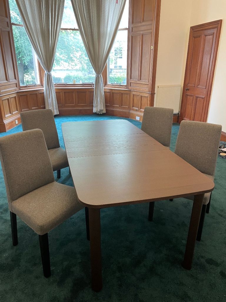 IKEA Extendable Dining Table & 4 Chairs – Seats 8