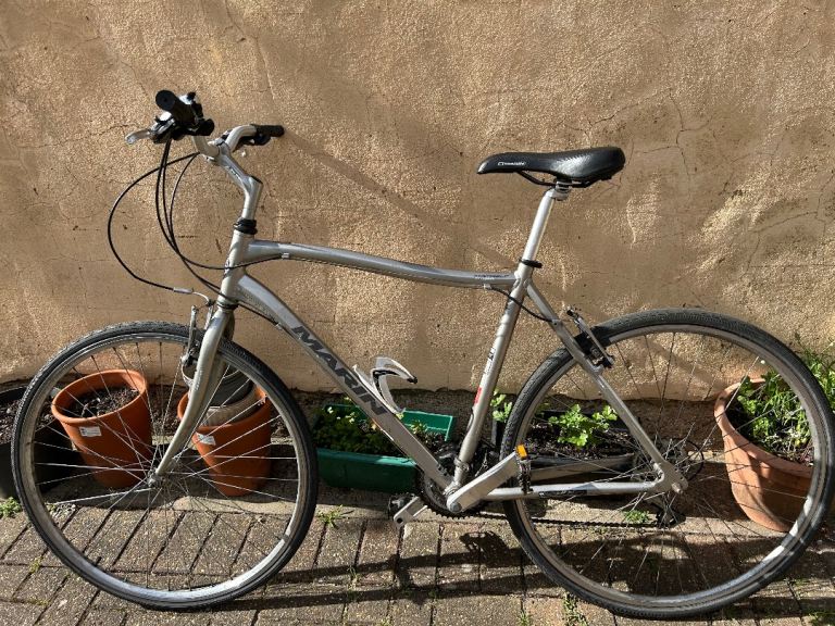 Marin Hybrid Bike – Silver, Good Condition