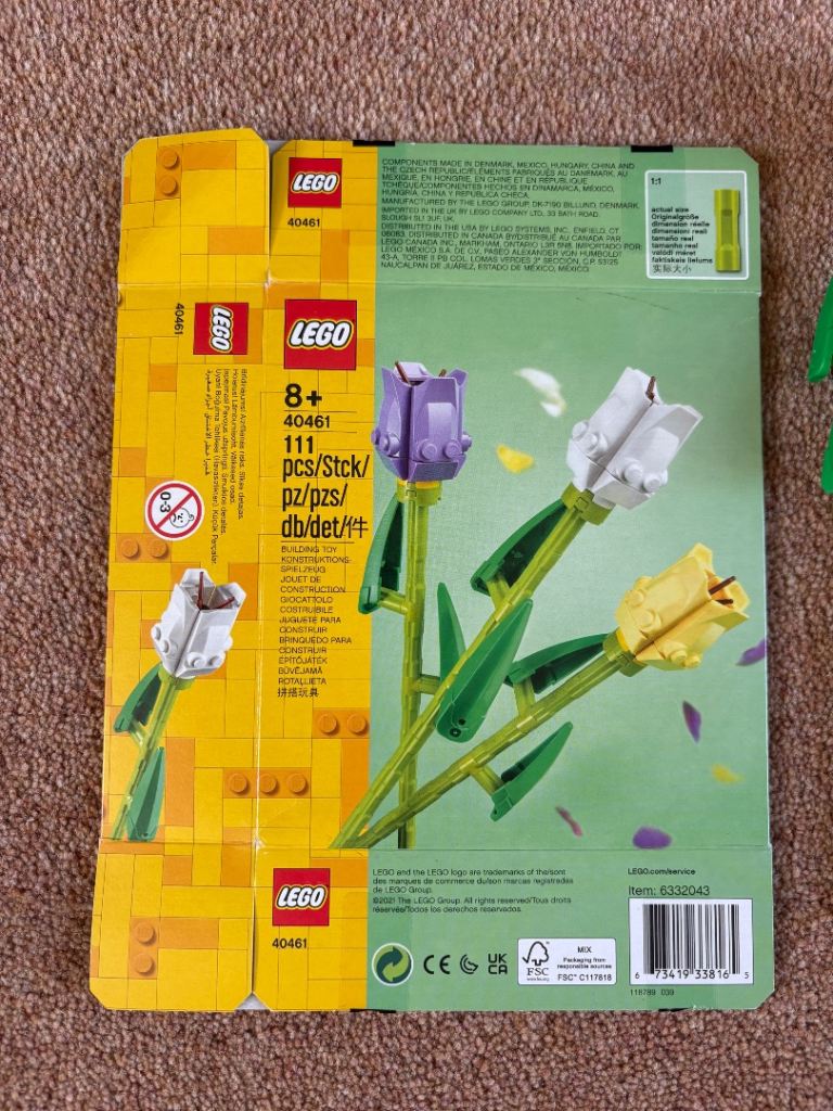 LEGO Tulips (40461) Building Set – Complete with Instructions