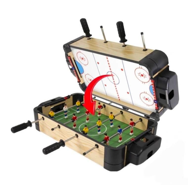 2-in-1 Table Top Foosball and Air Hockey Game - Excellent Condition