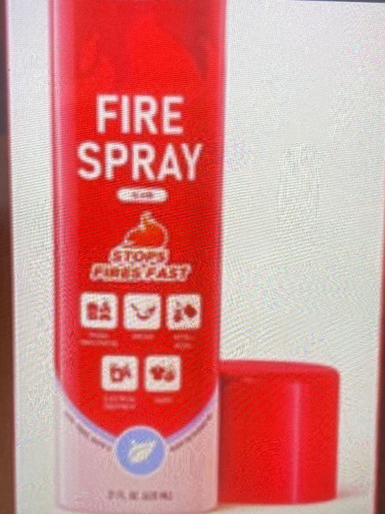 New Red Fire Spray Can - Stops Fires Fast