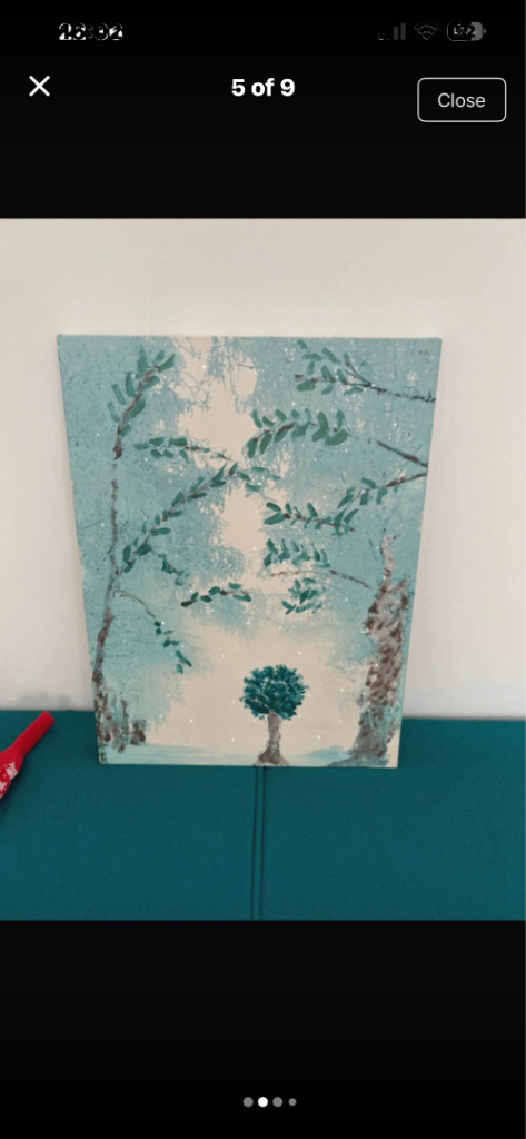 Winter Forest Scene Painting – Wall Art