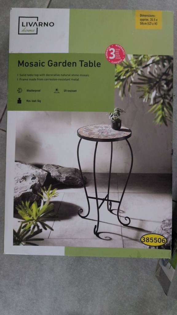 Mosaic garden table 