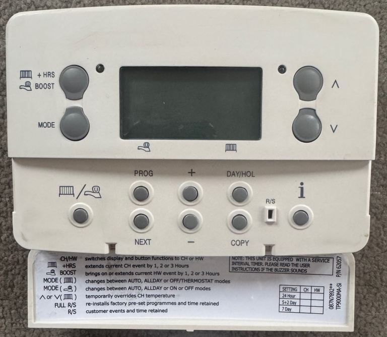 Danfoss TP9000MA programmable thermostat timer