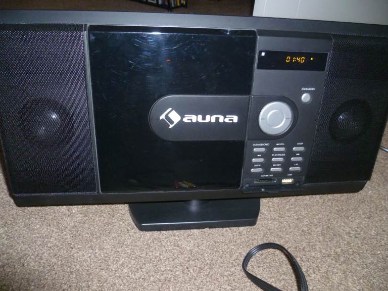 AUNA Stereo System DVD / CD Bluetooth USB / SD FM HDMI Black edition