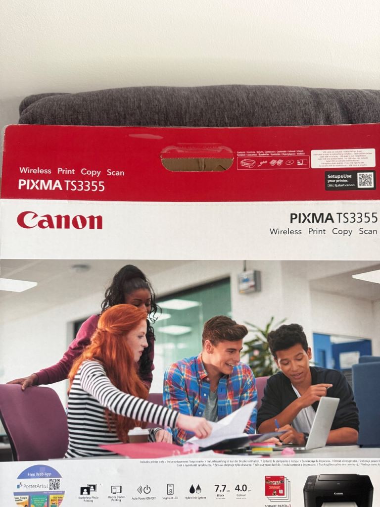 New Canon PIXMA TS3355 Wireless Print Copy Scan Printer