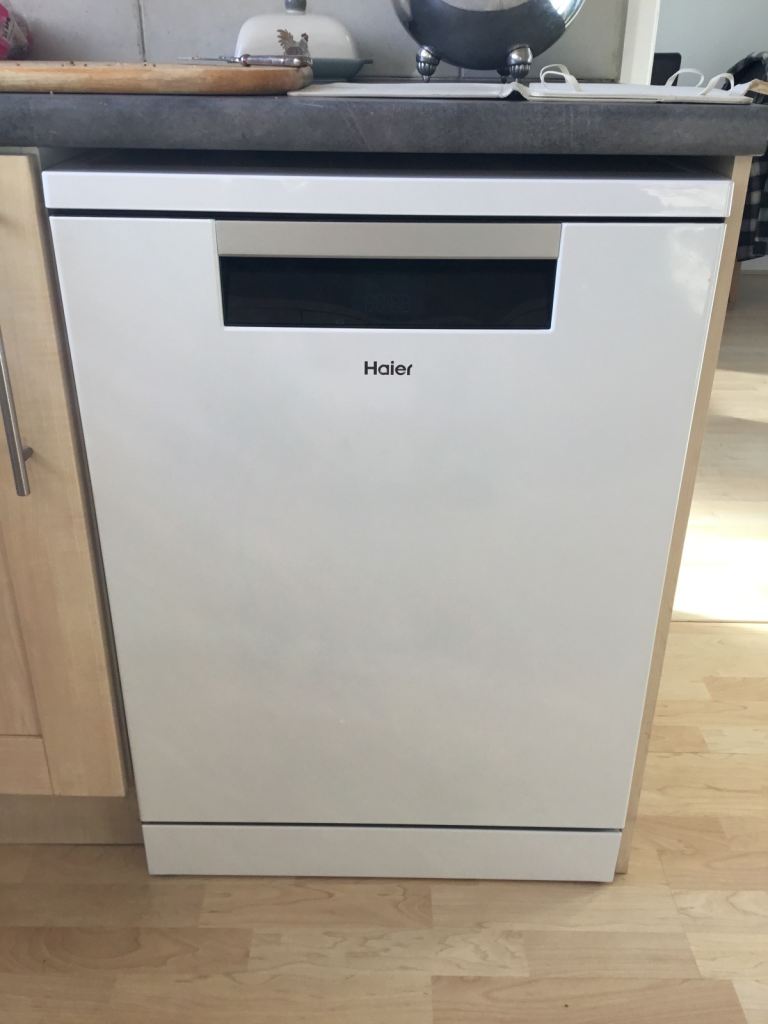 HAIER XF 4A4MOW-80 Full-size WiFi-enabled Dishwasher - White