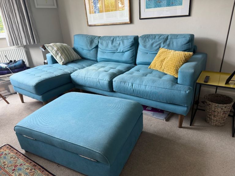 L Shape Sofa & Ottoman 