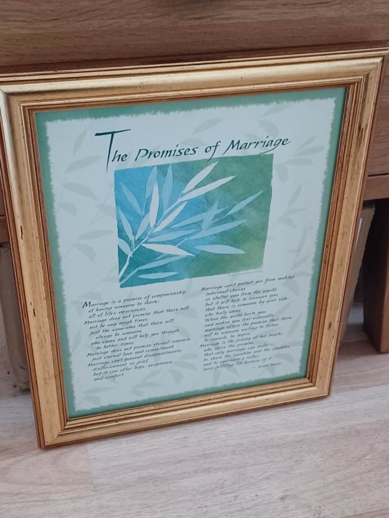 The Promises of Marriage Framed Poem