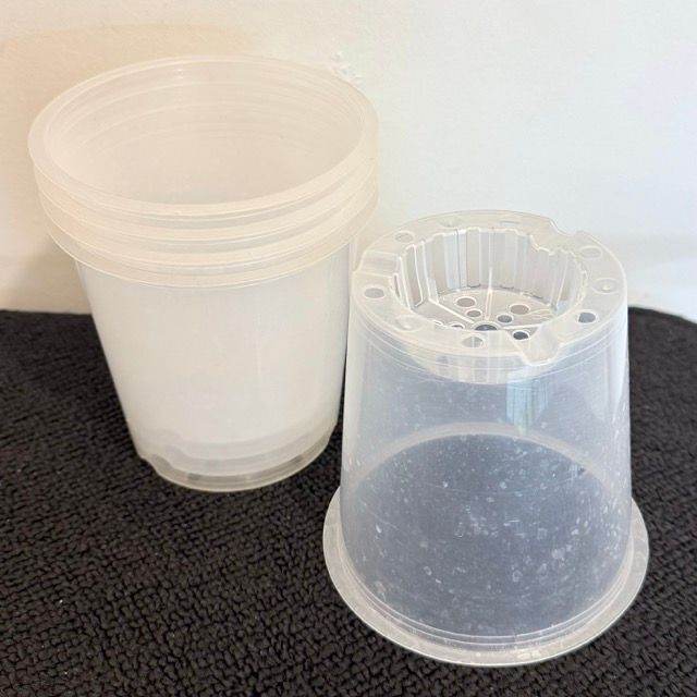 5x Clear Plant Pot / Orchid Pot 11.5cm x 11cm £1 each.