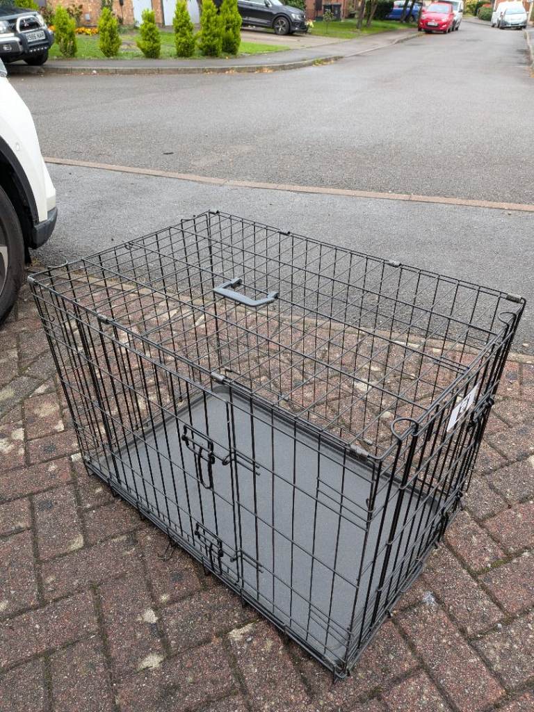 Folding Dog Crate Cage with Tray  76cm
