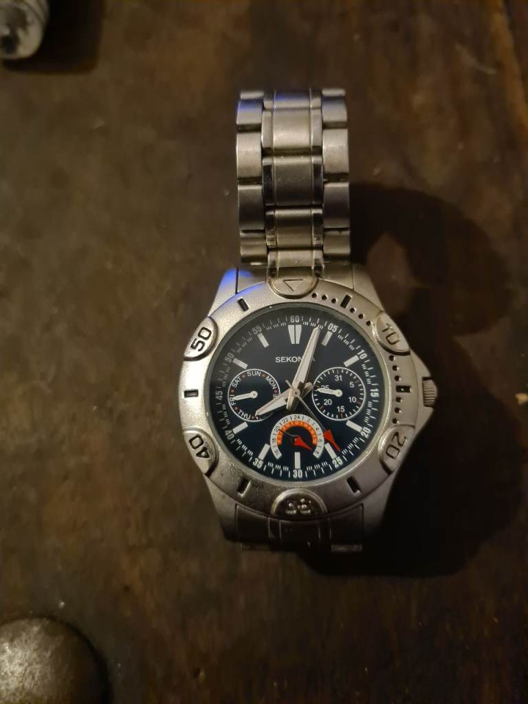 Sekonda Mens Blue Chronograph Watch 
