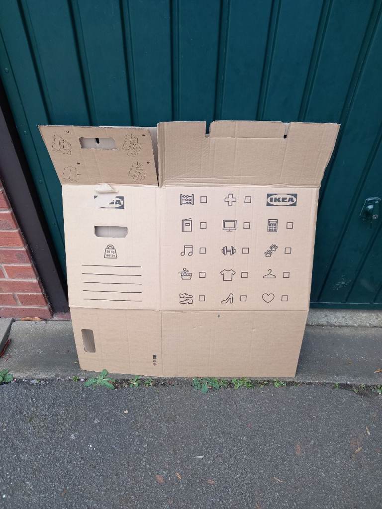 Ikea moving packing boxes - DUNDERGUBBE - 50 x 31 x 40 cm no tape needed