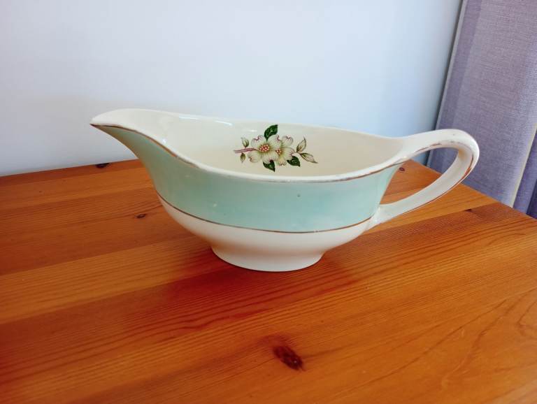 Vintage Johnson Brothers Pareek gravy boat, good condition, minor mark inside, collect Porthtowan.