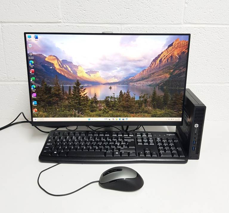 Super Fast HP Micro PC Computer, 4-core i5 Processor, 8GB RAM, 256GB Storage, MS Office 2021