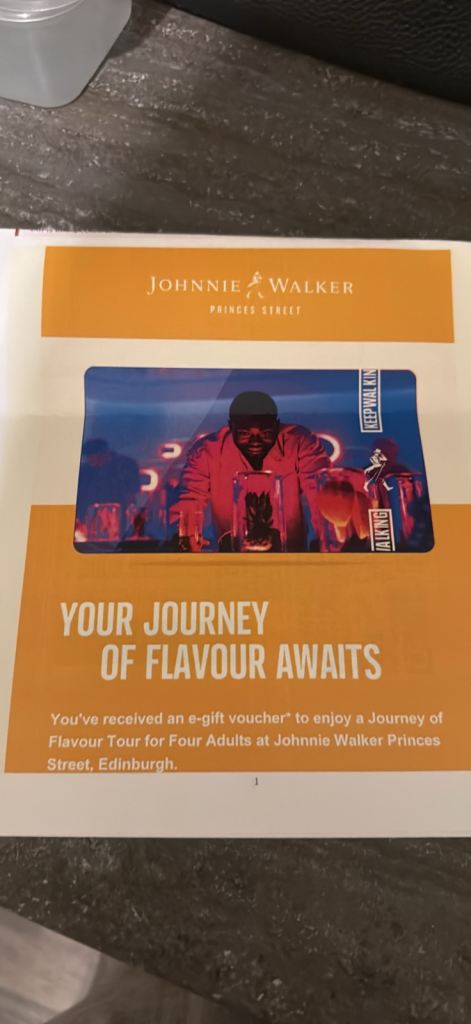 Johnny walker tour for 4 adults 
