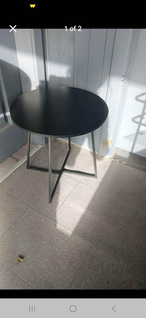 Small black side table