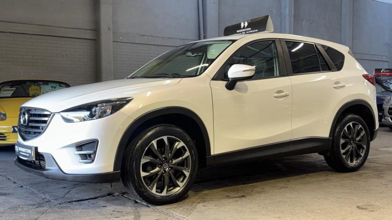 MAZDA CX-5 2.2 SKYACTIV-D Sport Nav Diesel White 5dr LOWTAX+HEATEDLEATHER 2016