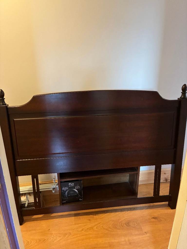 Brown Wooden Headboard for Standard Double Bed