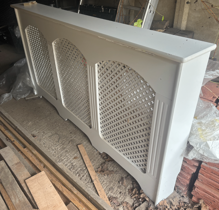 Large white traditional radiator cover