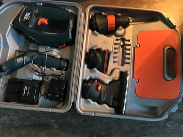 Combination tool drill sander jigsaw and screwdriver  slightly different from set 1..