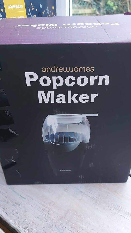 Boxed Andrew James popcorn maker