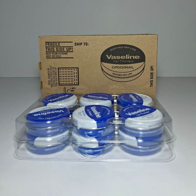 Vaseline Lip Therapy Original 20g – Box of 12 Sealed Tins