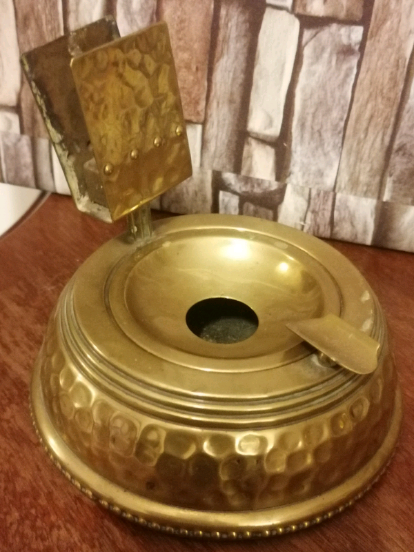 Vintage style brass 5.5inch ashtray 