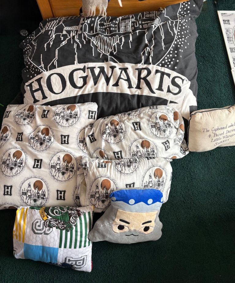Harry Potter cushion and picture frame bundle