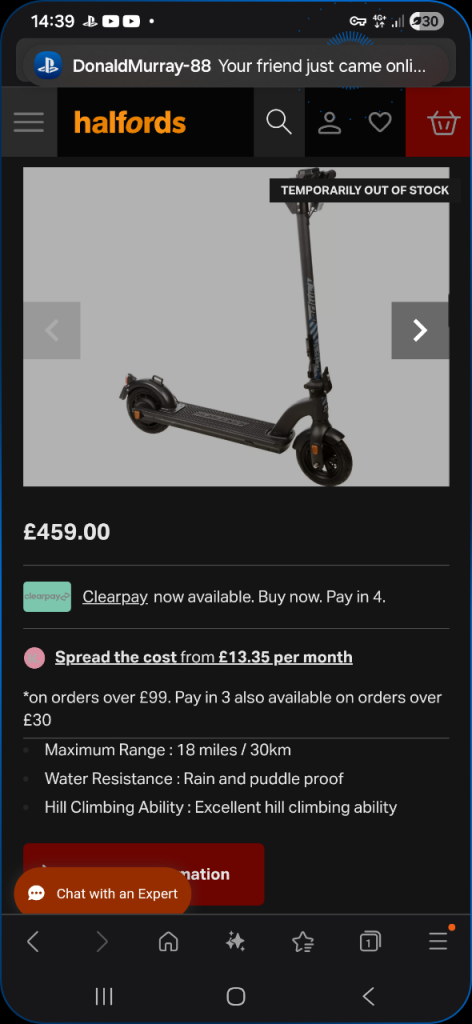 image for Carrera electric scooter 