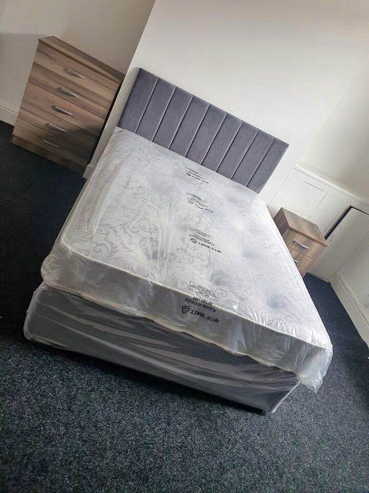 King size Divan Bed Set, Pocket Springs Mattress, Storage – All UK Sizes, Fast Delivery 