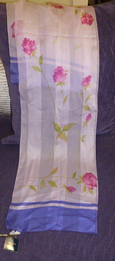 Ladies/Womans Dress Scarf. Pastel Colours, Chiffon Effect, New Tags